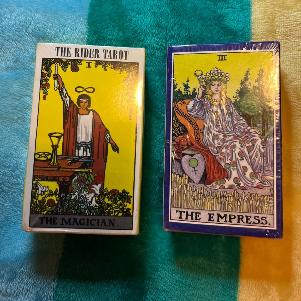 2 decks of tarot cards